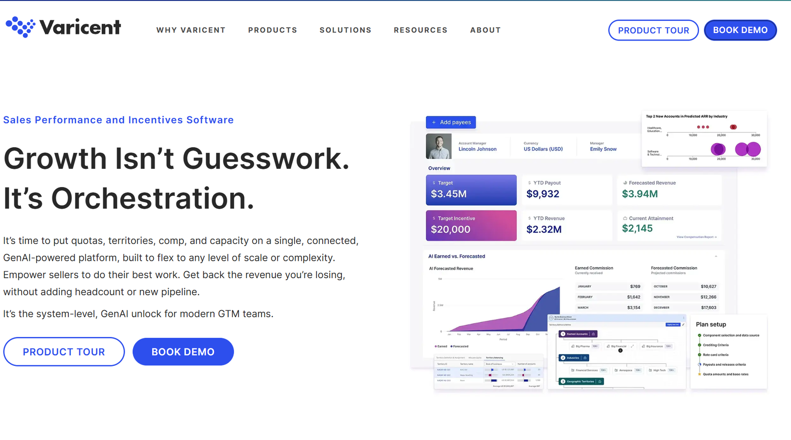 Varicent platform screenshot